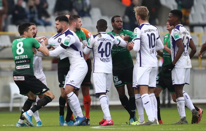 Een opstootje bij Cercle Brugge - Anderlecht begin dit jaar.