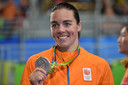 Nouchka Fontijn is trots op haar zilveren medaille op de Olympische Spelen in Rio, in 2016.