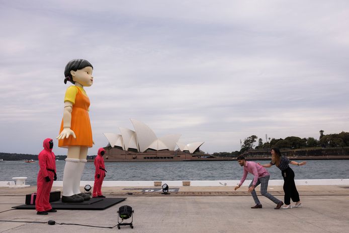 Ook in Sidney was de pop te vinden, inclusief mensen die de spelletjes uit de serie nadeden.