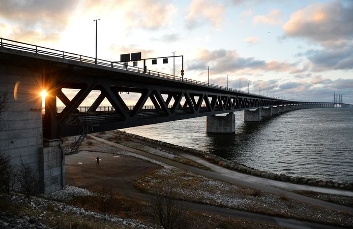 De Sontbrug tussen Denemarken en Zweden, wereldbekend geworden door de misdaadserie The Bridge.