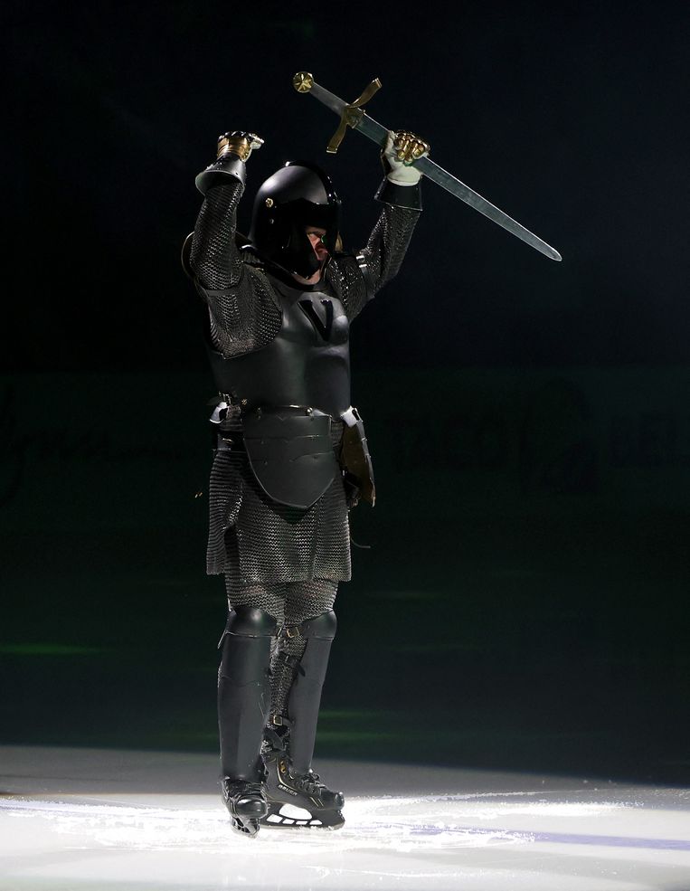 De show bij de Vegas Golden Knights, voorafgaand aan een duel van de ijshockeyploeg. Beeld Getty