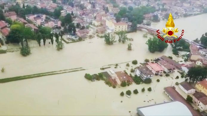 Immagine aerea di Cesena oggi in Emilia-Romagna.