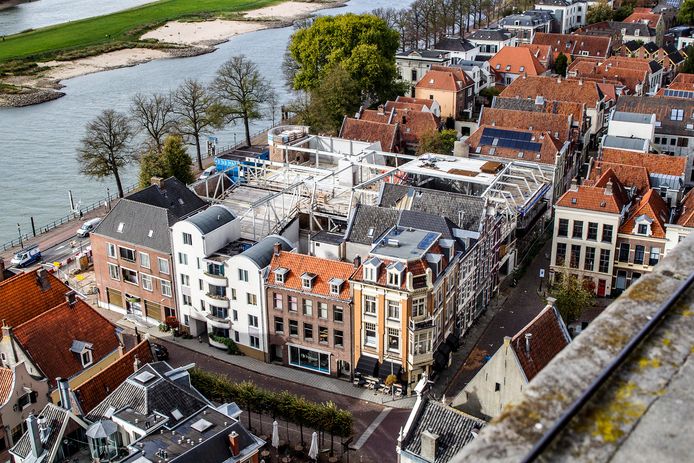 Het filmtheater gezien vanuit de lucht.