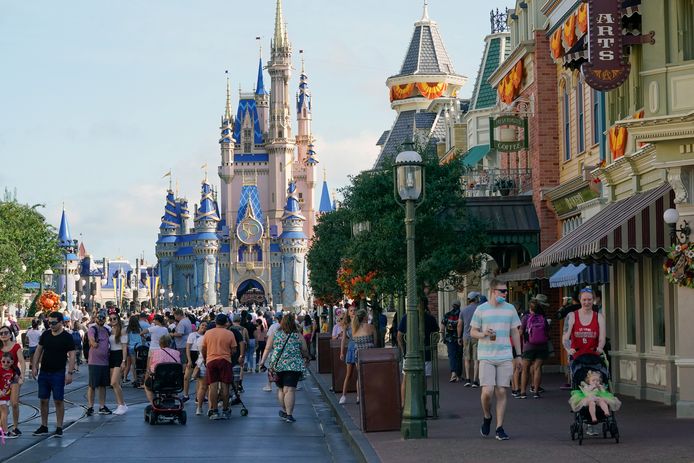 Main Street in het Disney-park in Florida, afgelopen zomer.