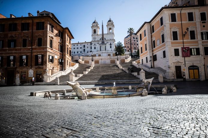 De Spaanse Trappen in Rome.