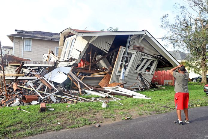 Ook huizen moesten eraan geloven in New Orleans.