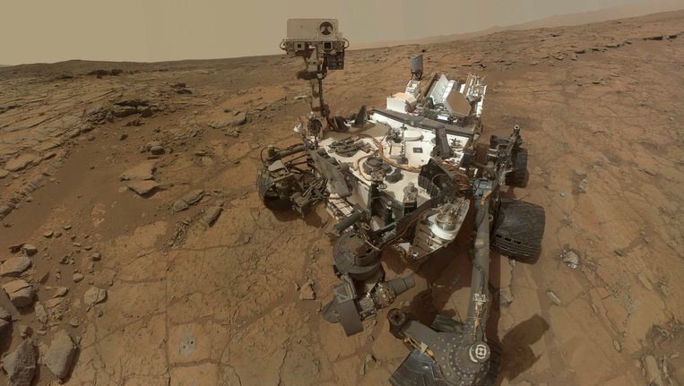 Zelfportret van de Curiosity op planeet Mars. Beeld Reuters