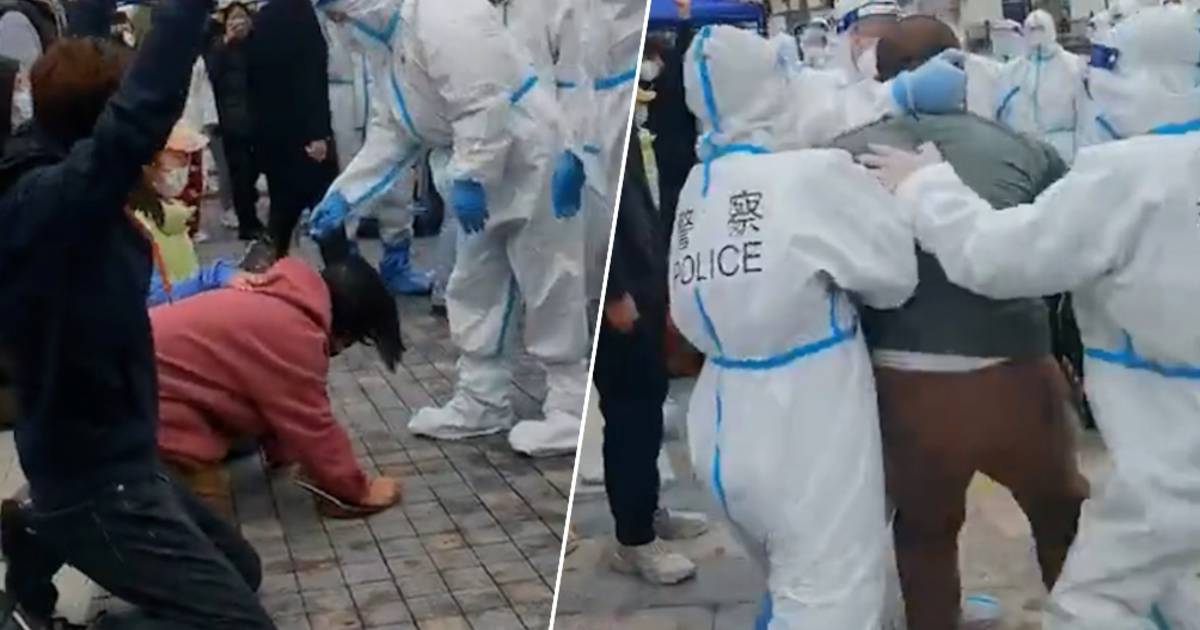 vlinder graven Ontspannend Beelden tonen opvallend conflict in Shanghai: politie sleurt inwoners weg  omdat ze woning niet willen afstaan | Buitenland | hln.be