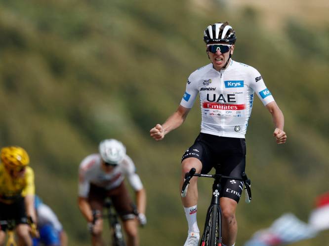 Tadej Pogacar revancheert zich en sprint ten koste van Jonas Vingegaard naar winst in laatste bergrit Tour de France