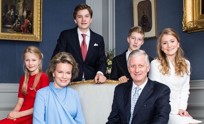 Het gezin van koning Filip en koningin Mathilde.