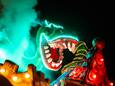 De draak van carnavalsvereniging Kiek Ma Dan Kun Je Altied Nog Zien uit Leuth.