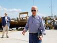 Le président américain Joe Biden en visite à Fort Myers Beach en Floride.