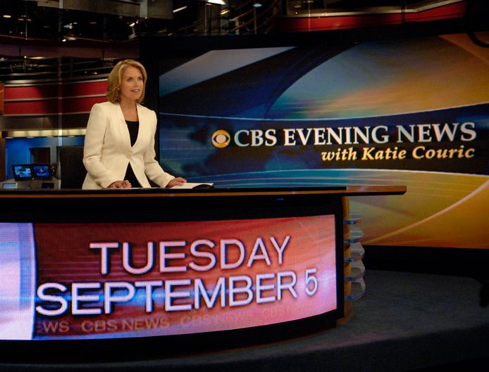 Katie Couric was de eerste vrouwelijke presentatrice van het ‘CBS Evening News’