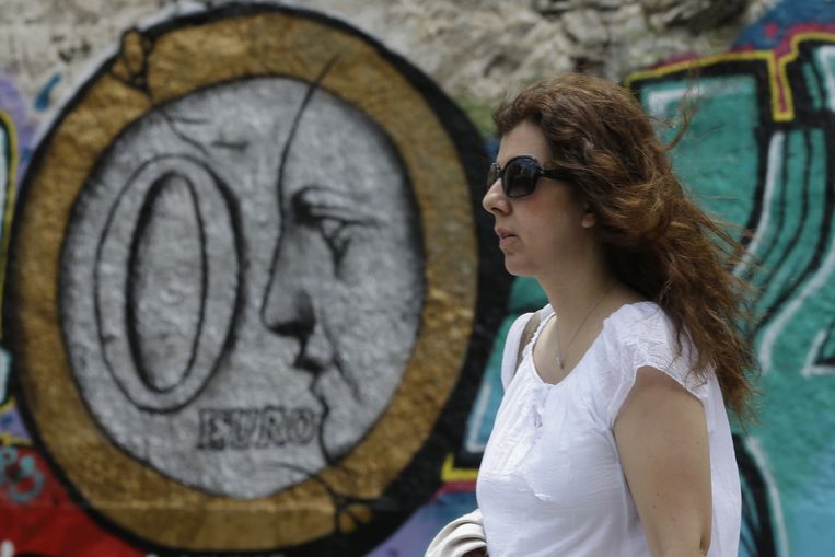 Graffiti in Athene. Beeld ap