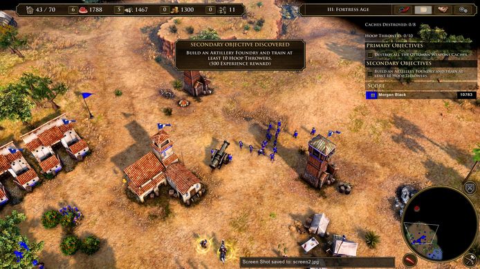 Screenshot uit Age of Empires III: Definitive Edition. Ik heb zonet een twee opdracht gekregen.