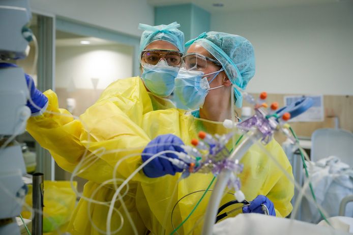Unité de soins intensifs, hôpital Iris Sud (Ixelles-Etterbeek, 19 novembre)