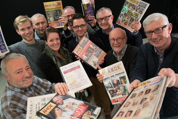 De medewerkers van Mediakring Gavere brengen de honderdste editie van AMOK uit.