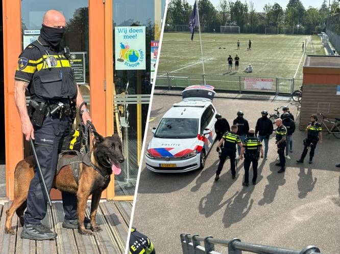 Arrestatieteam ingezet bij uit de hand gelopen voetbalduel, hond en gemaskerde agenten bij kantine