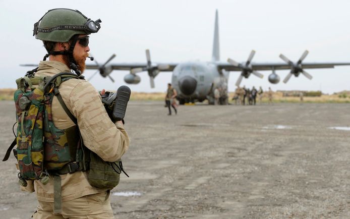 Archiefbeeld: Belgische militairen op de luchthaven van Kunduz in Afghanistan.