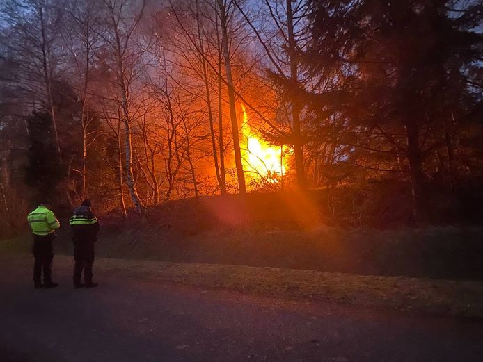 De brand in een schuur bij Hengelo.