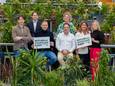 De initiatiefnemers van Westland Doet Duurzaam: Erik van Duren (Westland, links), Marck Haagen (VNO-NCW West), Giel Biersteker (Biersteker), Irene van der Knijff (Westland), Bart Sosef (VNO-NVW West), Shirley Schelkers (MKB Westland) en Rianne de Goeij, (Spontaan Communicatie).