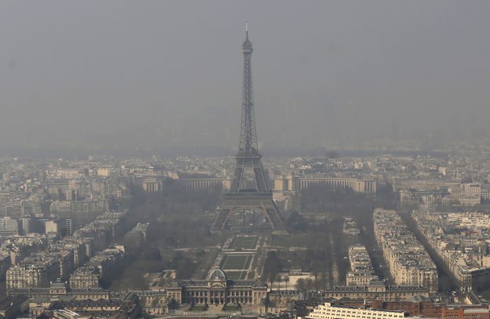 Luchtvervuiling in Parijs.