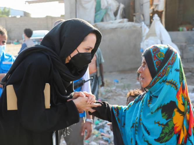 Angelina Jolie in Jemen voor humanitair werk