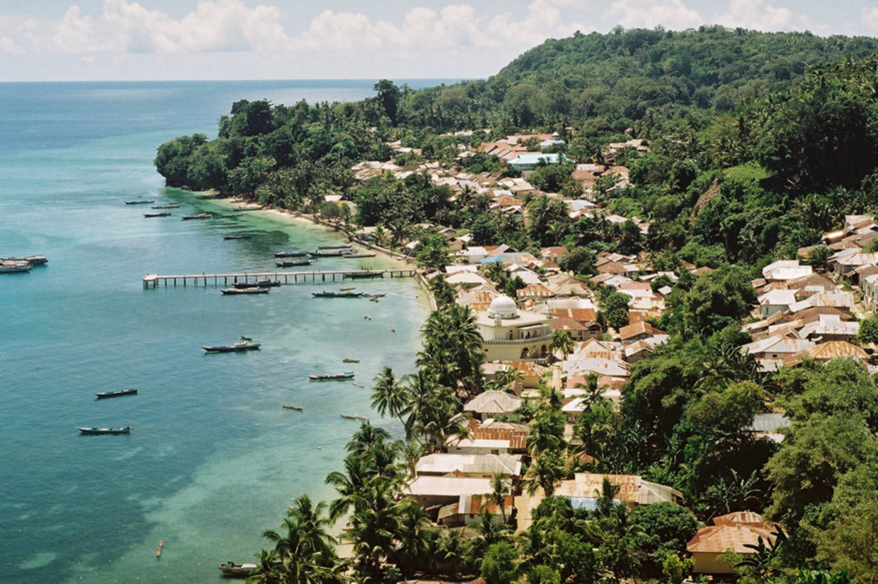 Pulau Run, wingewest in Indonesië. Beeld rv