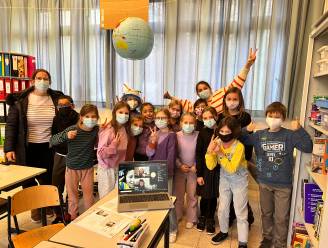 Leerlingen uit vierde leerjaar Jongslag Dilbeek werden voor één dag zelf journalist