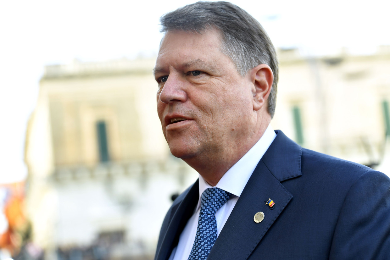 De Roemeense president Klaus Iohannis. Beeld ANP