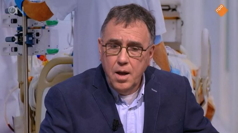 Statisticus Herman Steigstra in de uitzending van ‘Ongehoord Nieuws’. Beeld 
