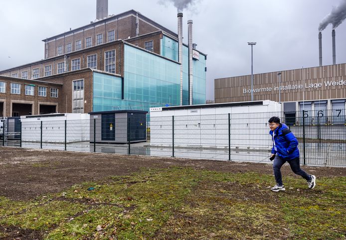 De biomassacentrale in Utrecht die warmte opwekt.