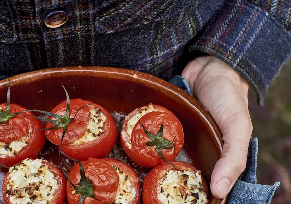 Gevulde tomaten met parmezaan & ricotta