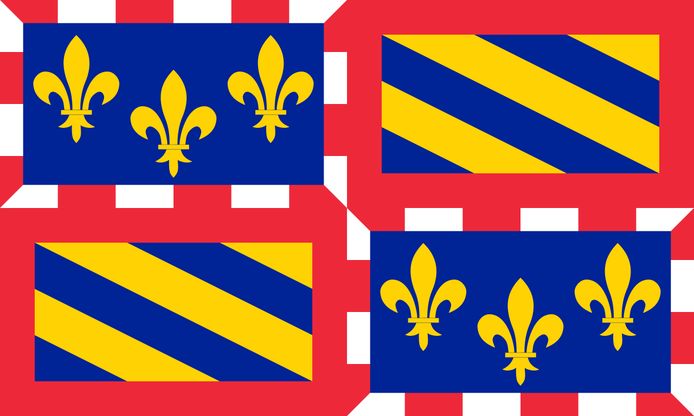 De vlag van de Franse regio Bourgondië.