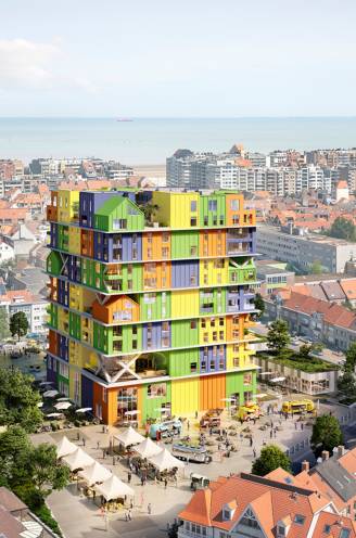 Opvallende nieuwbouwflats aan zee te koop vanaf 276.000 euro: “Dankzij de in- en uitspringende volumes heb je een maximaal zicht op het strand”