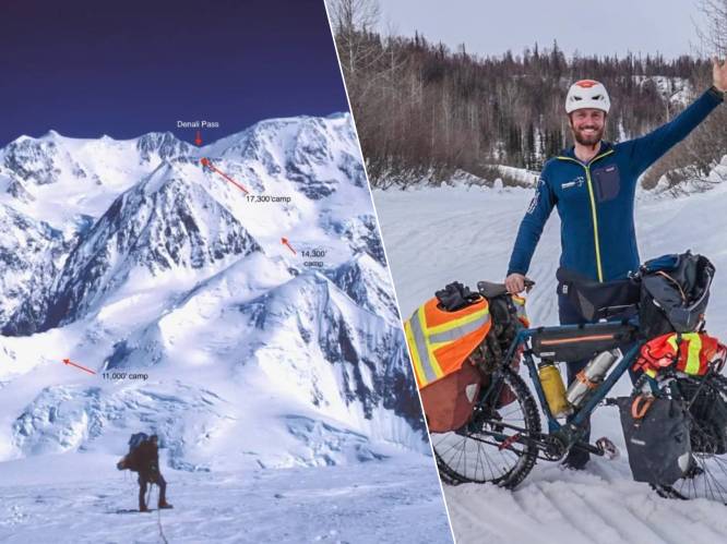 Jelle Veyt (38) bereikt top van Mount Denali, de hoogste berg van Noord-Amerika: “Gebruik gemaakt van het goede weer”