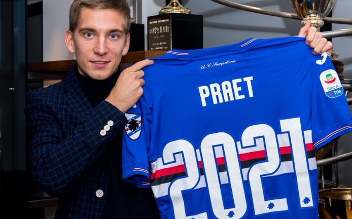 Dennis Praet verlengt tot 2021 bij Sampdoria.