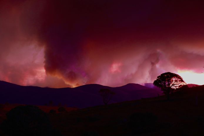 Een bosbrand ten zuiden van Canberra bedreigt de Australische hoofdstad.