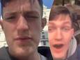 Links: een screenshot uit de video waarin Alex Bodger zijn daad probeert te vergoelijken. Rechts: de geblurde foto van zijn selfie met het lijk.