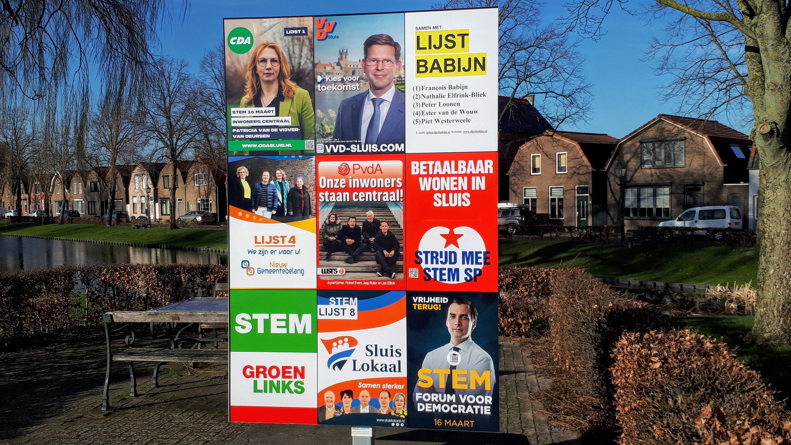 Verkiezingsposters hengelen naar aandacht van de Zeeuwse kiezer ‘Stem