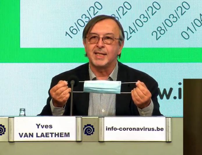 Yves Van Laethem was er gisteren niet bij op de persconferentie van Sciensano.