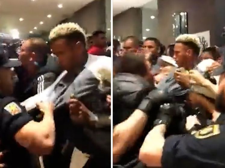 Spelers van Peru raken slaags met Spaanse politie