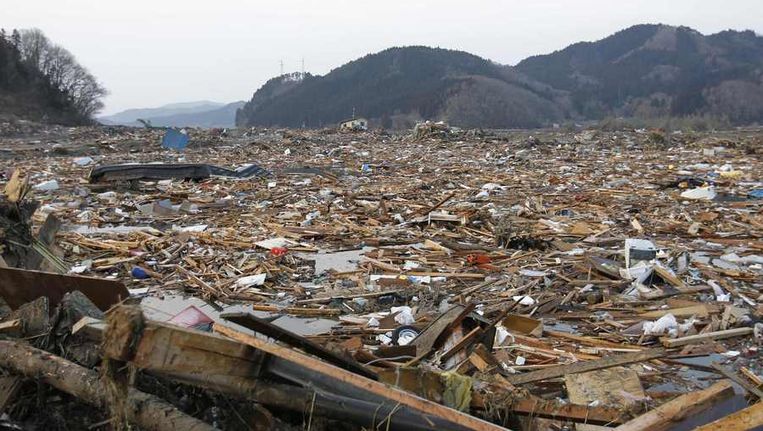 De ravage na de tsunami. Beeld reuters