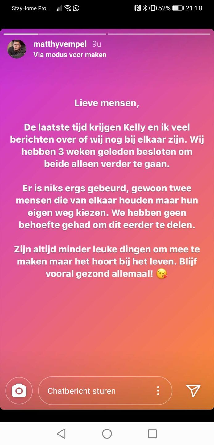 Love Island Koppel Kelly En Matthy Uit Elkaar Showbizz Hln Be