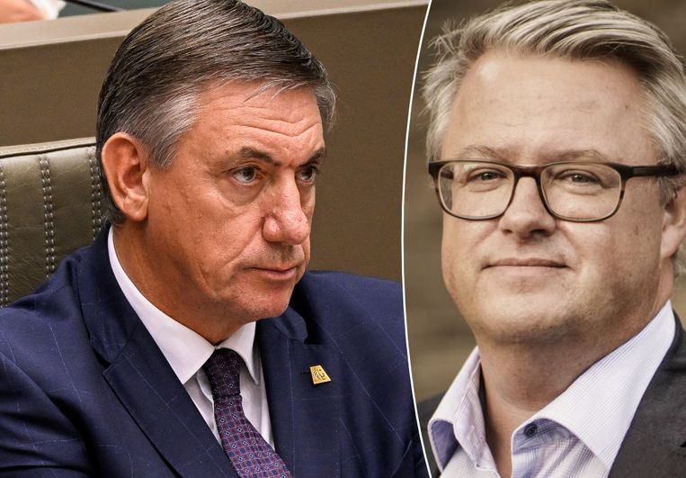 ‘N-VA droomde er altijd van de Vlaamse regering te leiden. Dan zou je toch denken dat ze alles op ­Jambon inzetten? Maar neen, ze vallen hem zelfs af’, zegt politicoloog Carl Devos. Beeld Belga/HLN