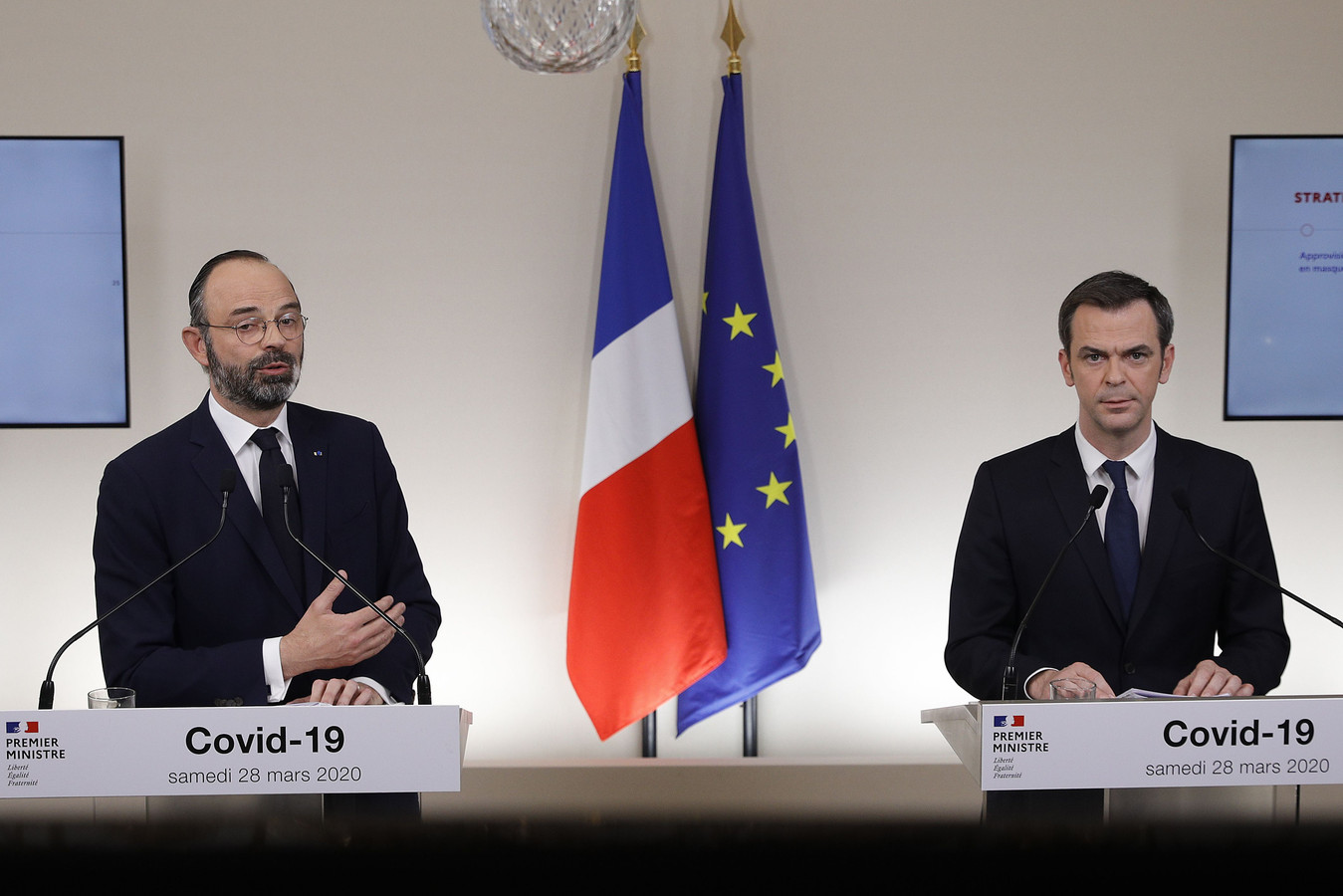 Edouard Philippe et Olivier Véran.