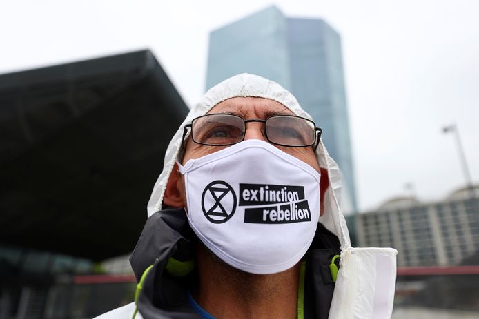 Demonstrant van Extinction Rebellion