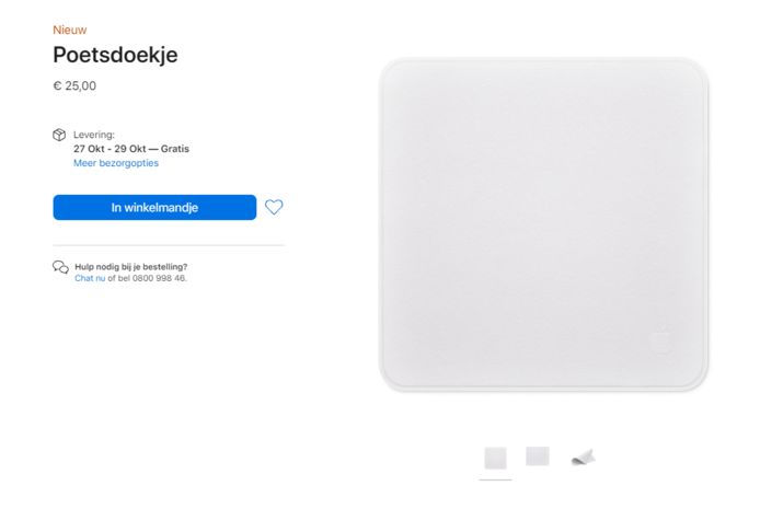 Nieuw: het poetsdoekje van Apple