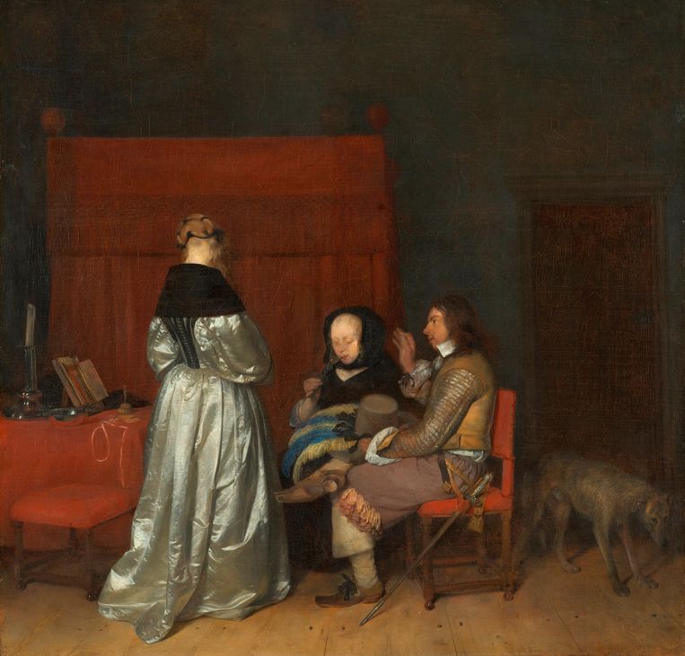 De vaderlijke vermaning van Gerard ter Borch. Beeld Corbis via Getty Images
