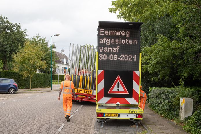 De Baarnse Eemweg is vanaf 30 augustus afgesloten.